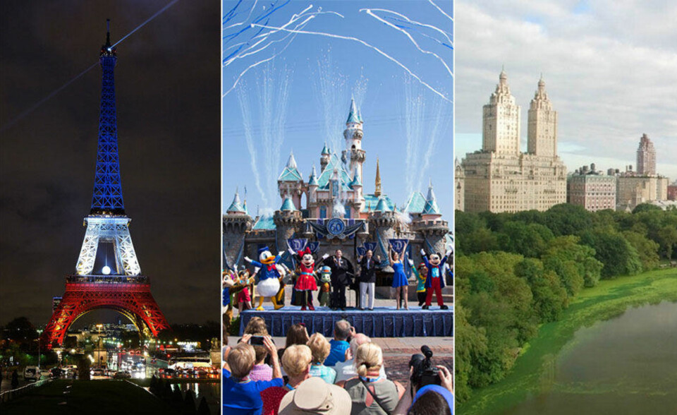 TOPP TRE: Eiffeltårnet, Disneland og Central Park er populære hashtagger på Instagram når det gjelder å dele bilder fra steder man besøker.