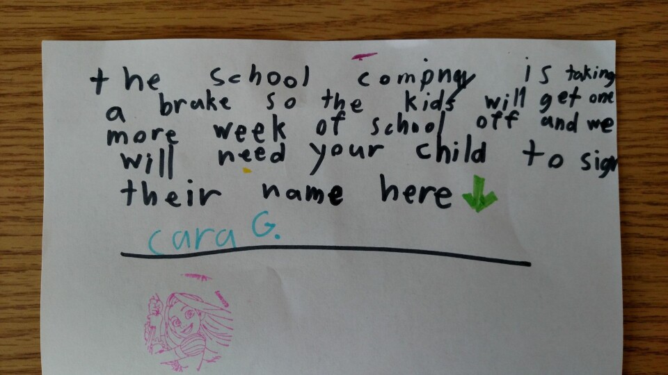 Se 7-åringens fantastiske forsøk på å slippe skolen