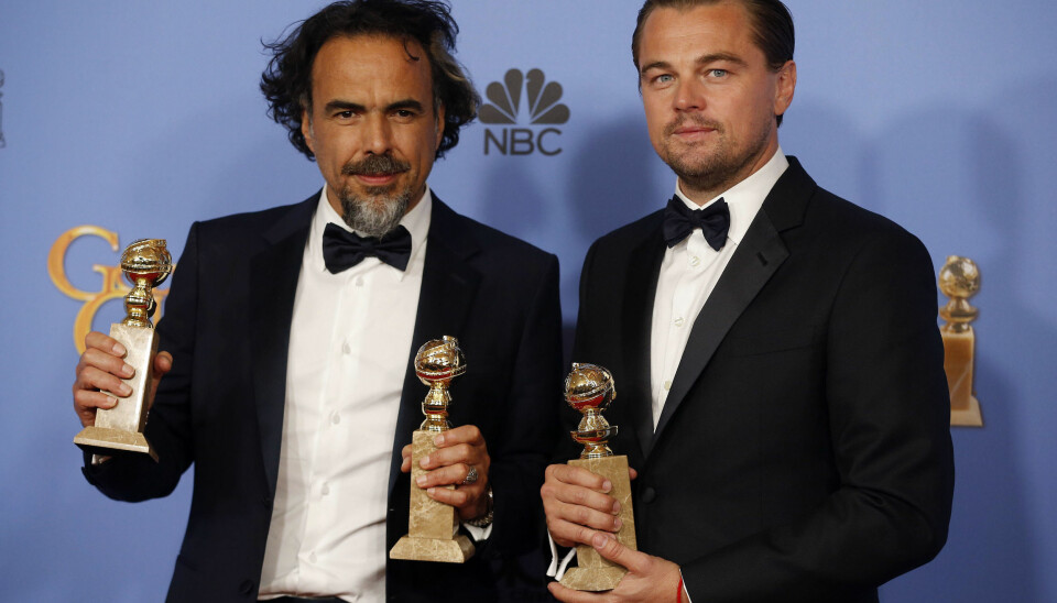 Alejandro Gonzalez Inarritu og Leonardo DiCaprio.