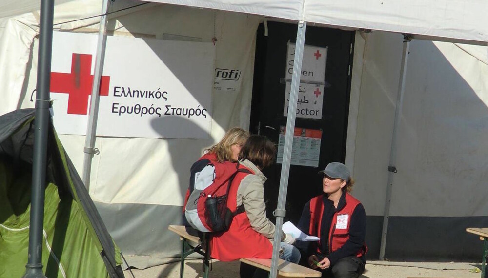FOR RØDE KORS: Lisa Maria Akerø fra Oslo dro på oppdrag fra Røde Kors til Idomeni nær grensen til Makedonia og var en del av helseteamet som jobbet der.