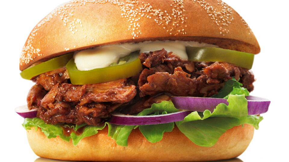 Denne BBQ-burgeren er vegansk.