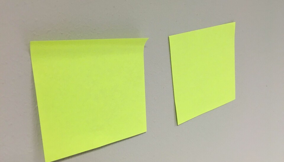 Du har trolig brukt post-it-lapper feil