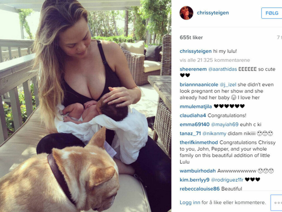 Det første bildet av babyen til Chrissy Teigen og John Legend