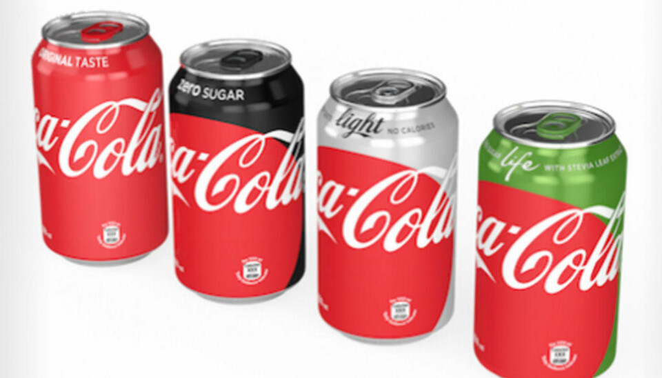 NYTT DESIGN: Coca-Cola ønsker å bruke mer av sin ikoniske rødfarge på alle produktene.