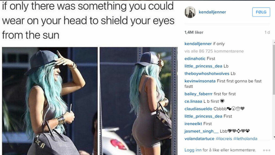 Storesøster Kendall gjør narr av lillesøster Kylie