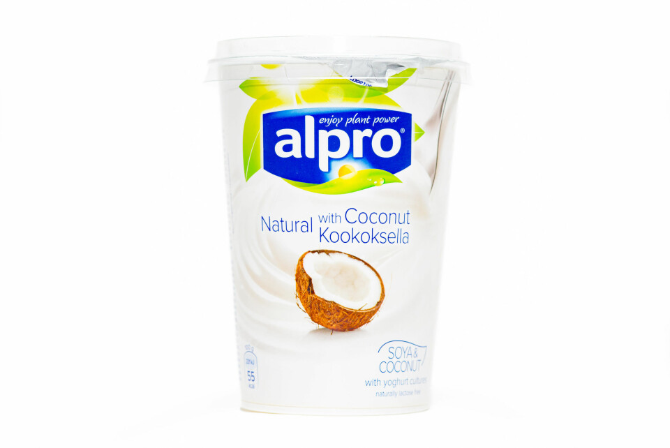 ALPRO kokosyoghurt laget med soya.