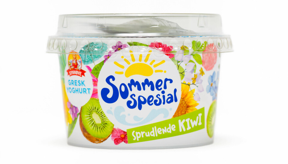 SYNNØVE FINDEN med kiwiyoghurt.