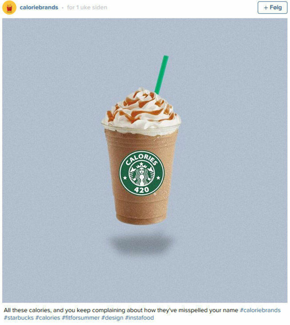 Så mye kalorier er det i en Starbucks-kaffe