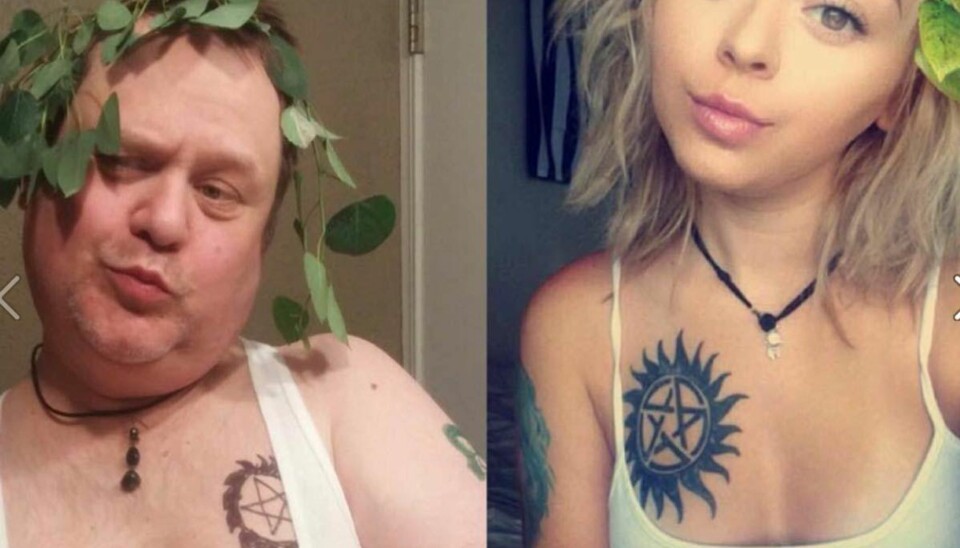 Faren min troller meg på sosiale medier, har Cassie Martin skrevet til dette bildet.