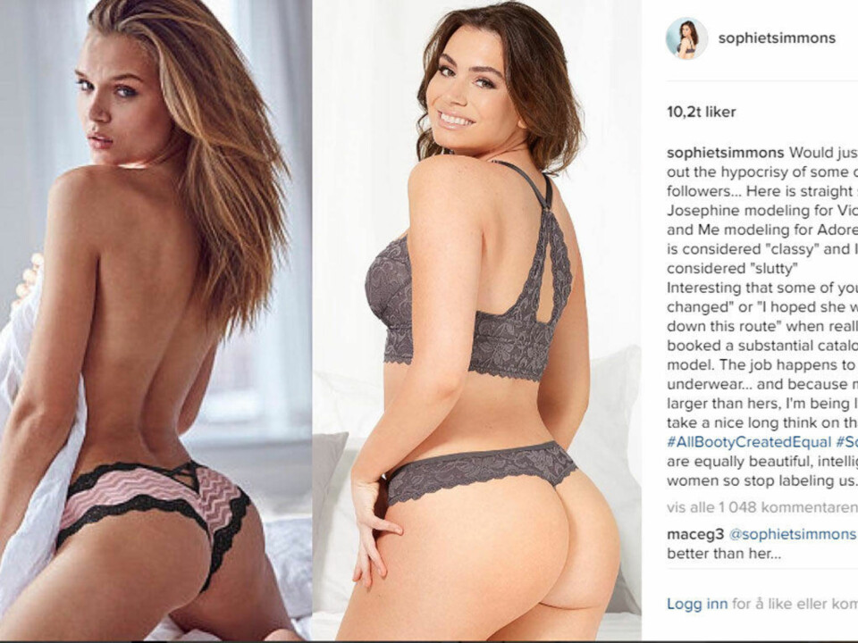 Sophie Simmons: - Hvorfor er det ene smakfullt og det andre
horete?