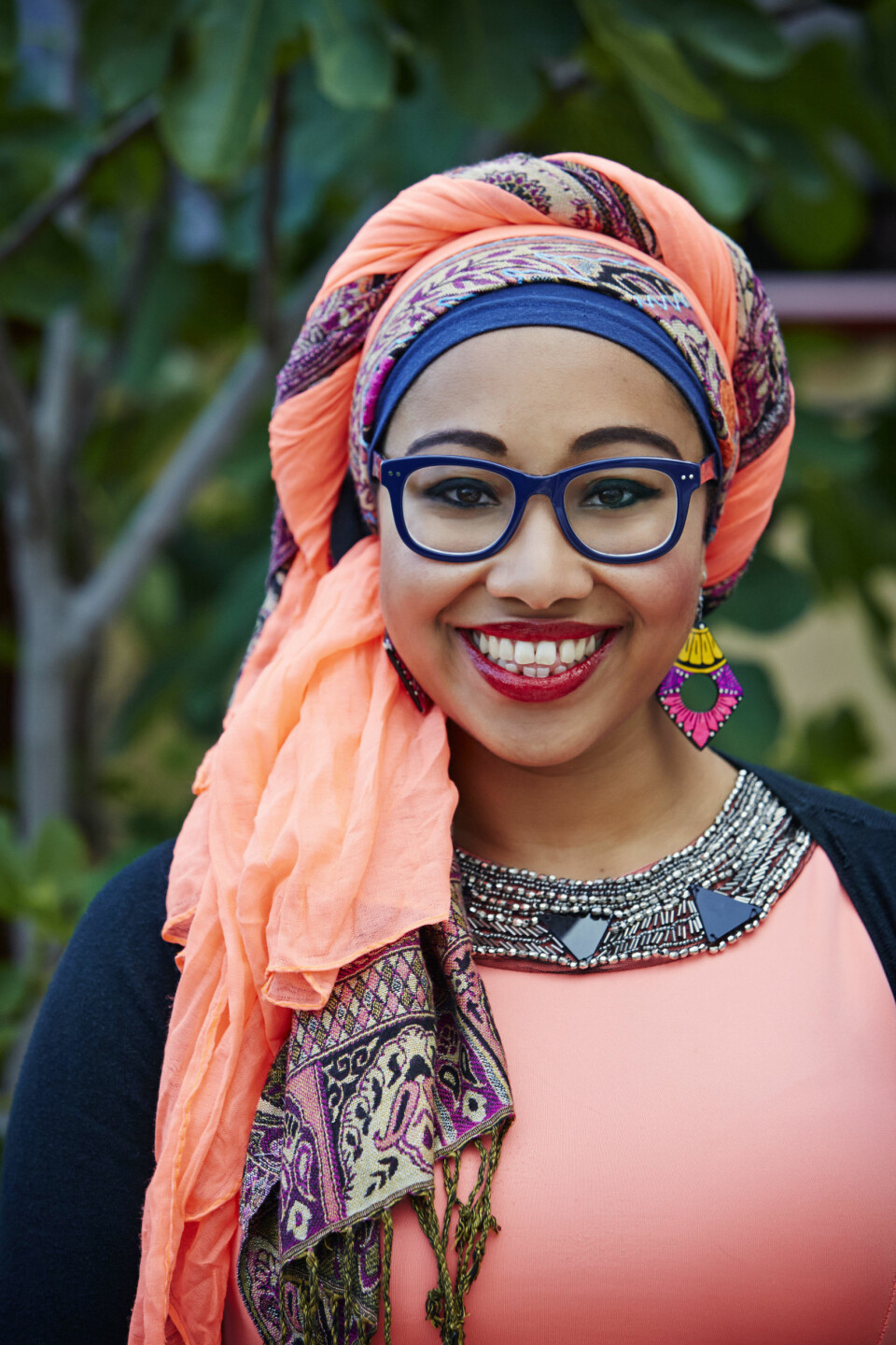 STERK STEMME: Yassmin Abdel-Magied satte skapet på plass for 400 toppledere fra hele verden nylig i Lausanne, Sveits.