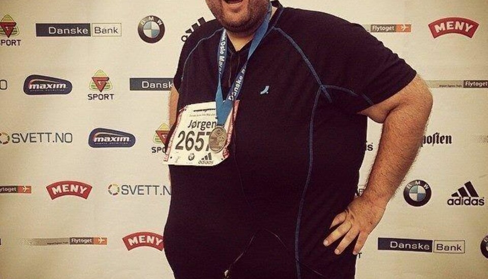 TRYKK FOR STØRRE BILDE. Jørgen Foss gjennomførte 10 km i Oslo maraton i 2015.