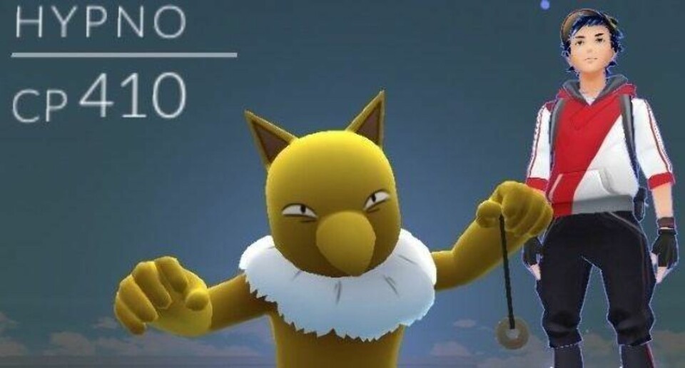 VILLE TA GYMMEN: 19-åringen skulle til å angripe gymmen med sin pokèmon Hypno, men fikk selv et slag i ansiktet.