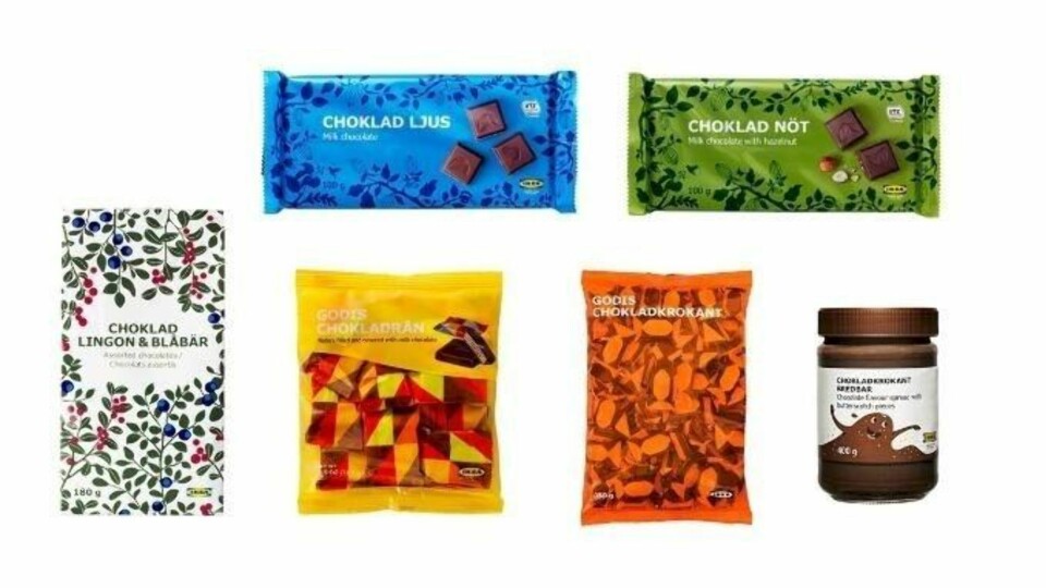 IKEA tilbakekaller seks ulike sjokoladeprodukter