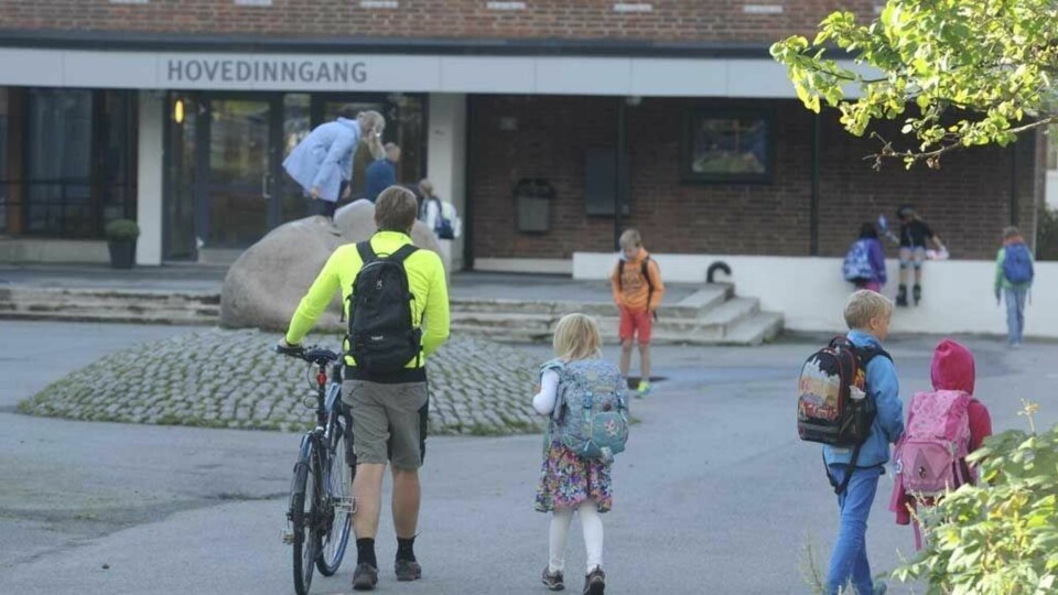 SKOLESTART: Å være kjent på skolens uteområder er en trygghet i seg selv før man begynner første skoledag.