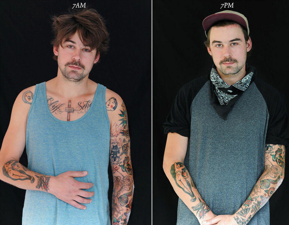 De ble fotografert med tolv timers mellomrom