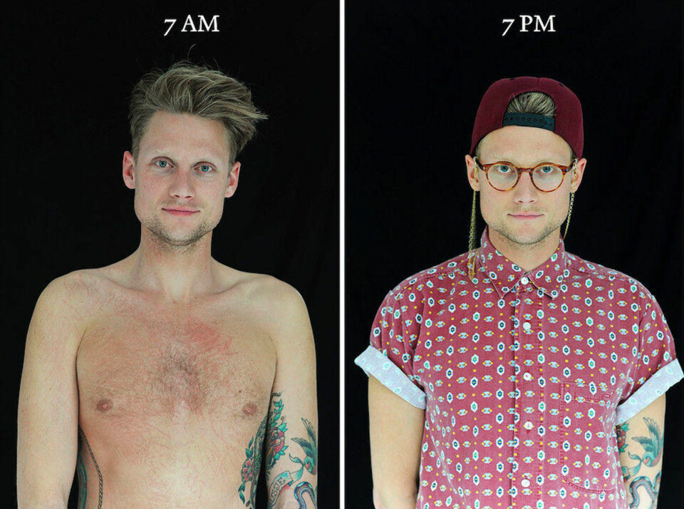 De ble fotografert med tolv timers mellomrom