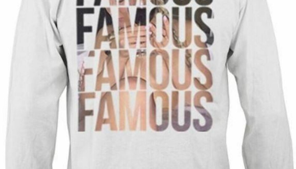 INSTAGRAMBILDER BRUKT PÅ T-SKJORTER: 19 år gamle Elise Harritz fra Danmark er fortvilet over at det selges t-skjorter med nakenbilder av henne på. Skjermdump fra nettbutikken