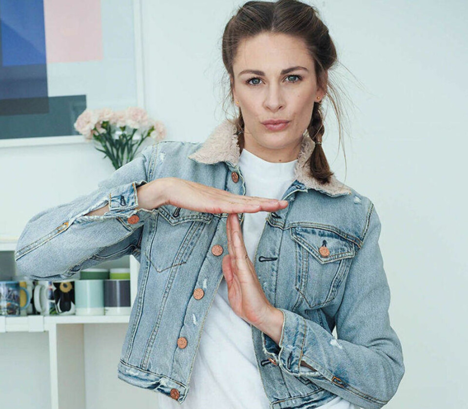 Jenny Skavlan har naturlig nok egen profil på Tise. Denne jakken er noe av det hun har solgt.