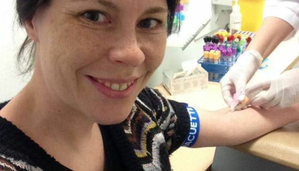 «Du vet du har tatt en del blodprøver, når du uanstrengt kan ta en selfie og smile samtidig » skriver Heidi på bloggen sin.
