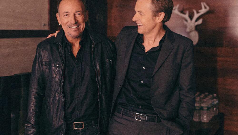 BACKSTAGE: Bruce Springsteen og Fredrik Skavlan møttes i New York.