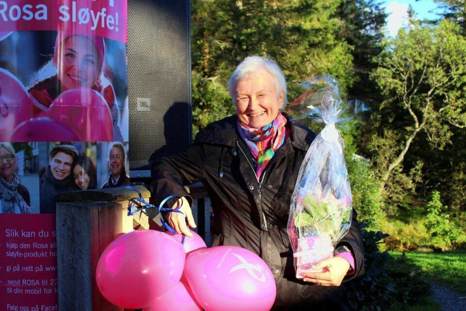 Oddny Miljeteig åpnet markeringen med en personlig appell. (Foto: Stine Andreassen Rud).