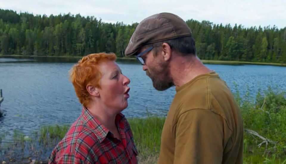 KOM TIL ET SMELL: Laila Lockert og Lasse Bergseter ryker sammen på «Farmen» mandag kveld etter å ha et dårlig forhold lenge.
