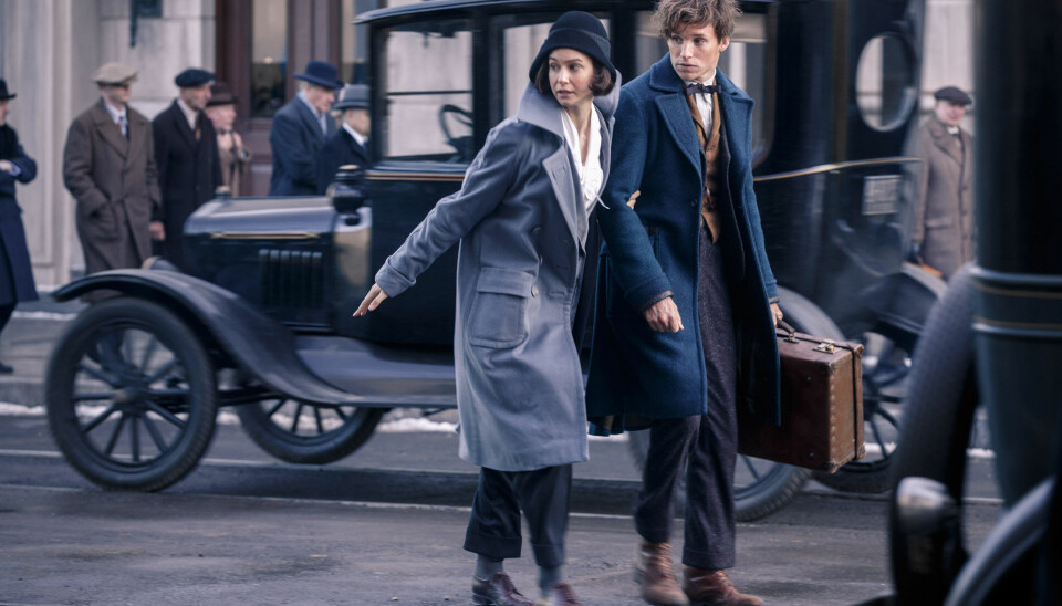 Katherine Waterston og Eddie Redmayne.