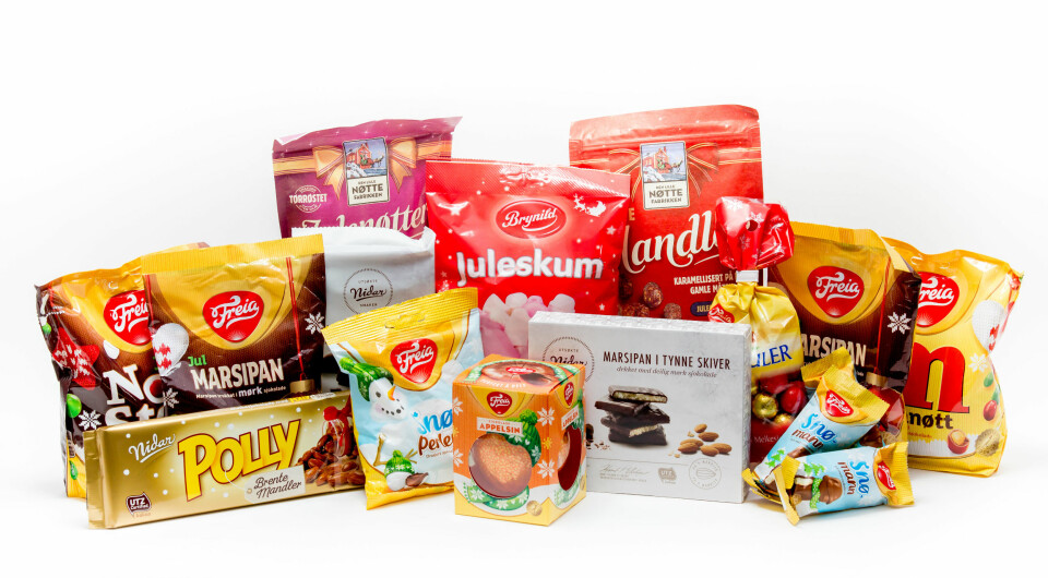 GOD JUL: Vi har smakt oss gjennom julegodteriet som finnes i butikk. Selvsgat ikke alt, men en god variasjon fra de største godteriprodusentene.