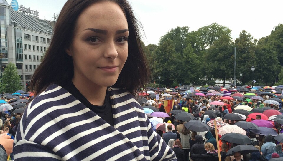 OPPMERKSOMHET: Voldtektsaken til Andrea Voll Voldum fikk mye oppmerksomhet i media, blant annet via en stor demonstrerte uten for Stortinge i august.