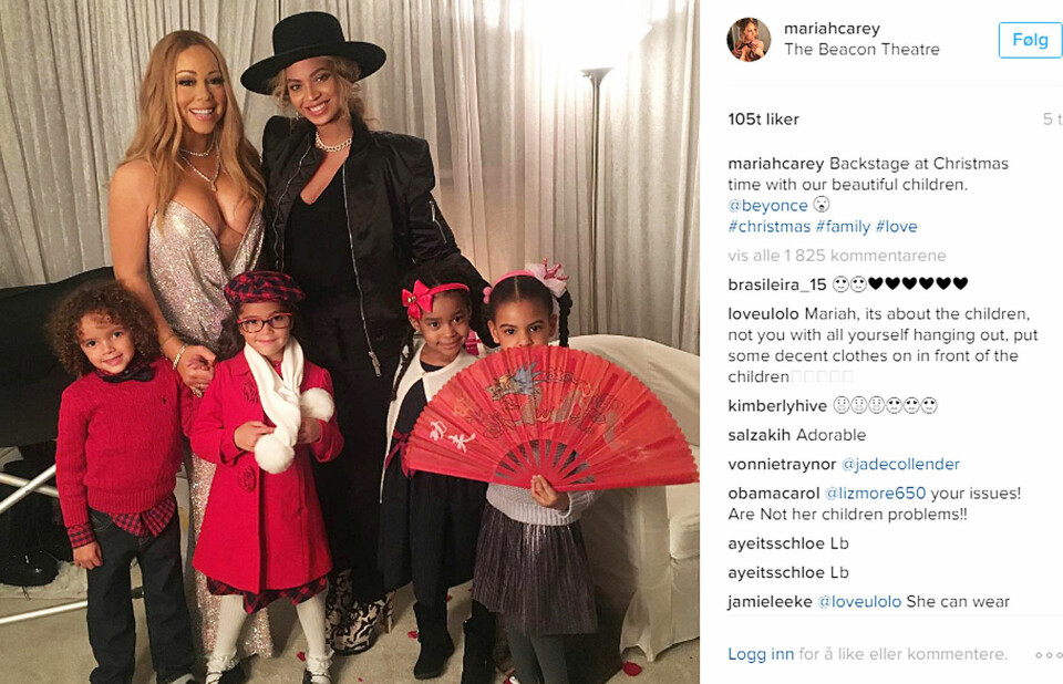 Bildet av Mariah og Beyoncés barn smelter nettet