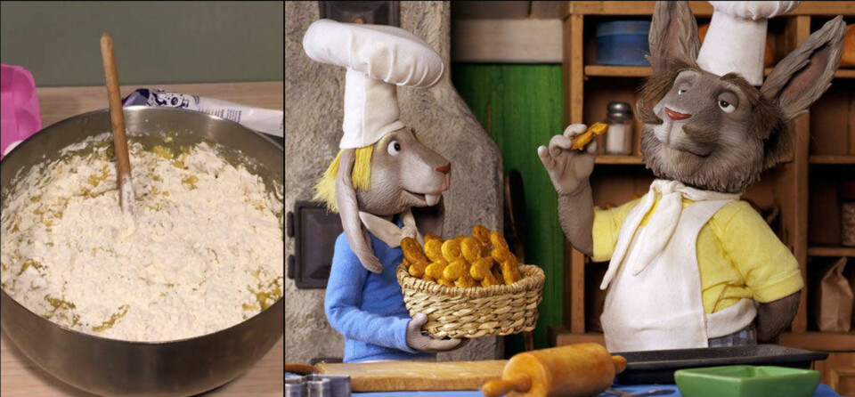 Bakemester Harepus får fristende pepperkaker. Vårt resultat var ikke like vellykket ...