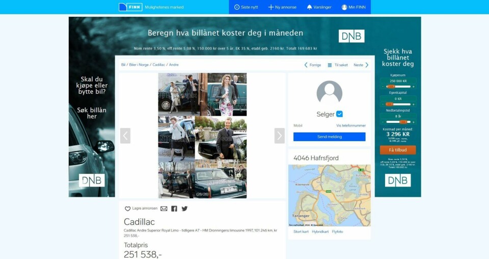POPULÆR: Limousinen har vært i bruk av flere kongelige.