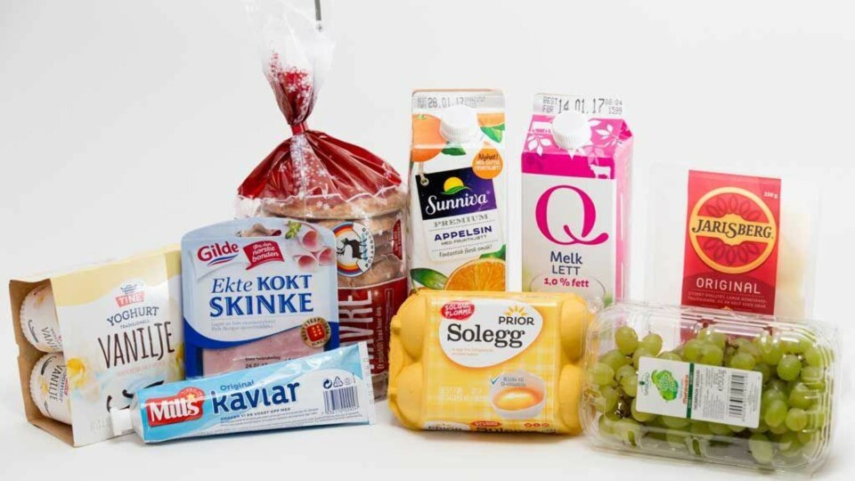 HVERDAGSMAT: En handlepose med ni varer kan koste 251 kroner på sitt verste. Se i hvilken butikk du kan få de samme varene til en mye billigere penge.
