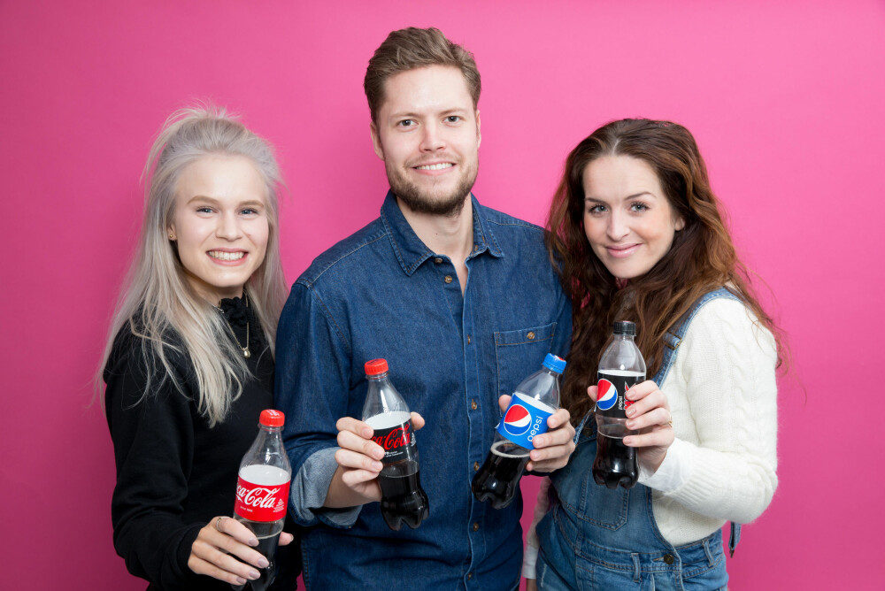 Smaker testpanelet forskjell på Pepsi, Coca Cola, Cola Zero og Pepsi Max? Sjekk video lenger ned på siden.