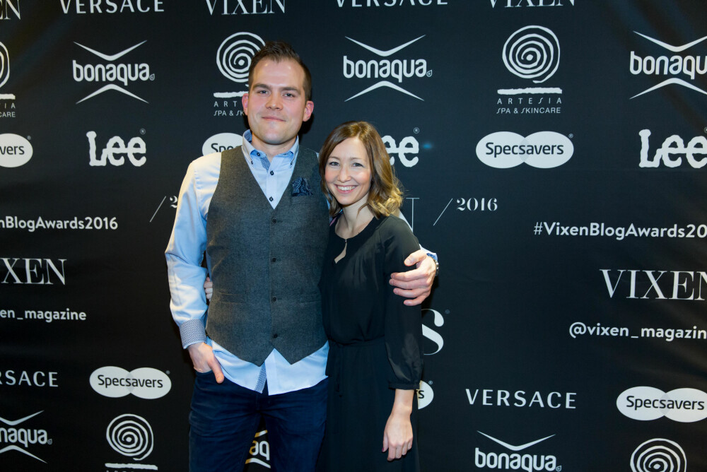 Peter Kihlman (Pappahjerte) og Christina Sandnes (KonaTil) på Vixen Blog Awards.