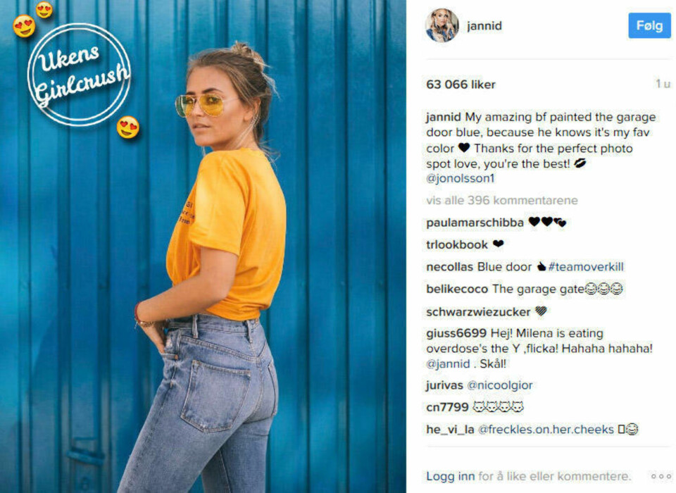 UKENS GIRLCRUSH ER VÅR NYE SPALTE: Denne uka er vi skikkelig fan av Janni Deler.