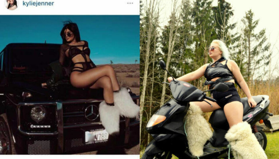 Juliafrika kopierer Instagram-bildene til Kylie Jenner.