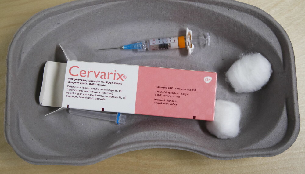 HPV-vaksine fra Cervarix. Denne vaksinen tilbys gratis til kvinner som er født 1991 eller senere. 