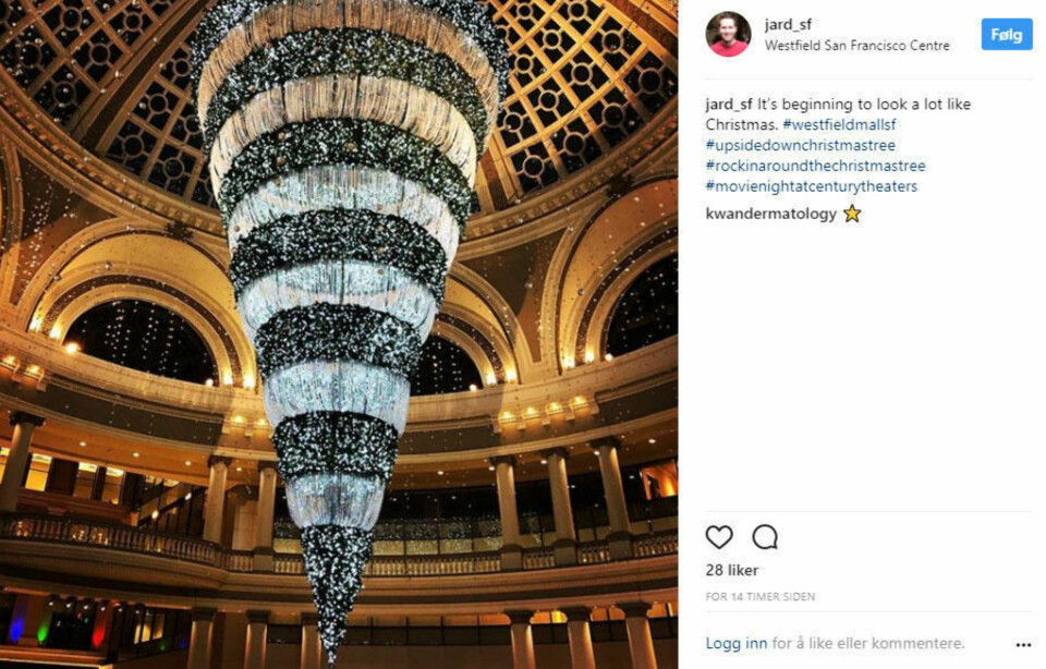 Kunne du hatt juletreet ditt hengende opp ned fra taket?