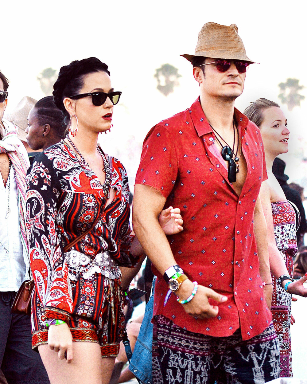 Her er Katy Perry og Orlando Bloom under Coachella i 2016
