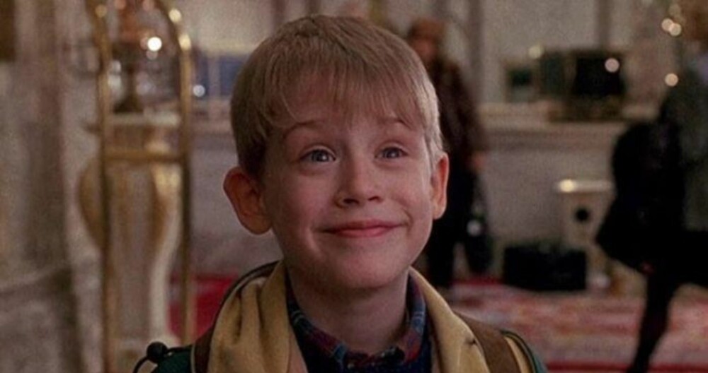 Macaulay Culkin i rollen som Kevin McAallister i «Hjemme alene» fra 1990.