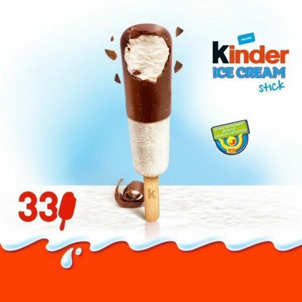 Kinder ice cream stick.