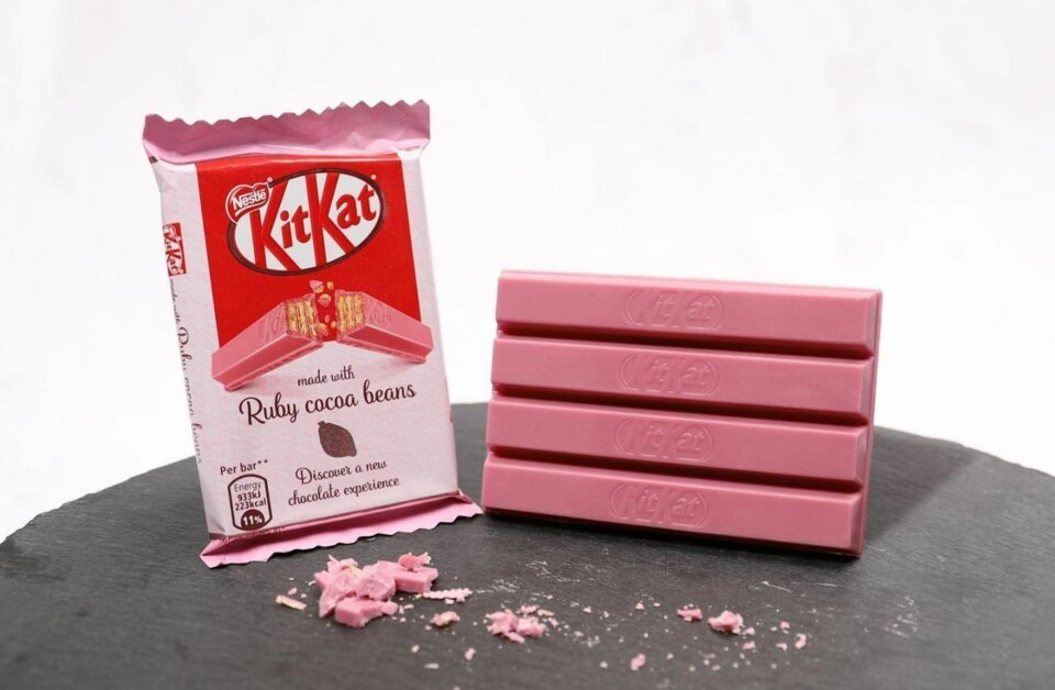 Nå kommer det en rosa KitKat-sjokolade