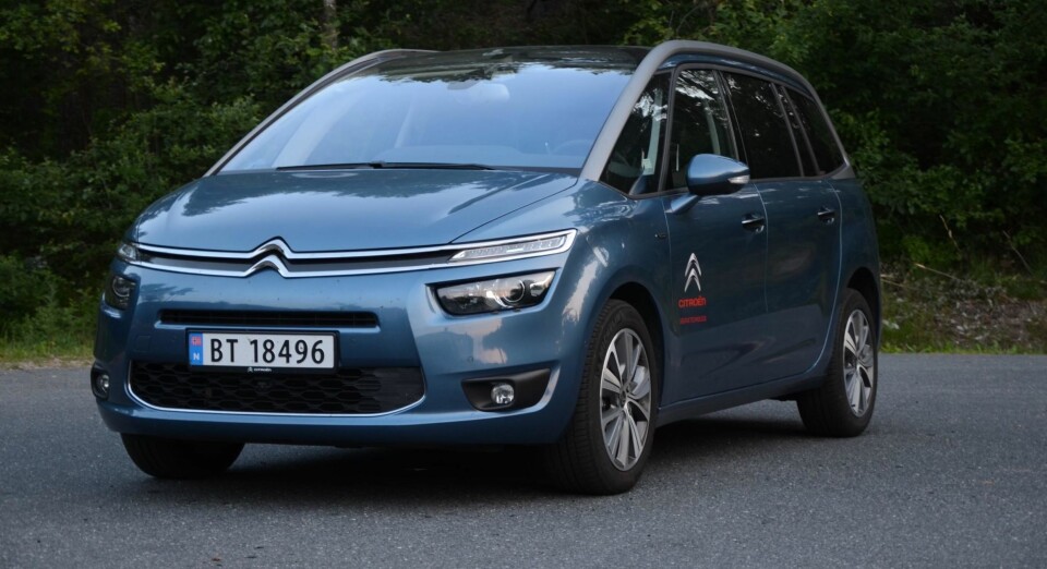 KRAFTIG NED: Citroën C4 Grand Picasso er en av bilmodellene som har hatt størst reduksjon av CO2-utslipp det siste tiåret.
