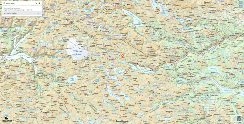KART OVER RALLARVEGEN: Klikk på kartet over for å lage ditt eget turkart over Rallarvegen.