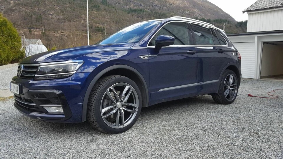 DIESEL: Dette er 37-åringens nye bil. En 2017 modell VW Tiguan R-line med 2-liters diesel og firehjulstrekk.