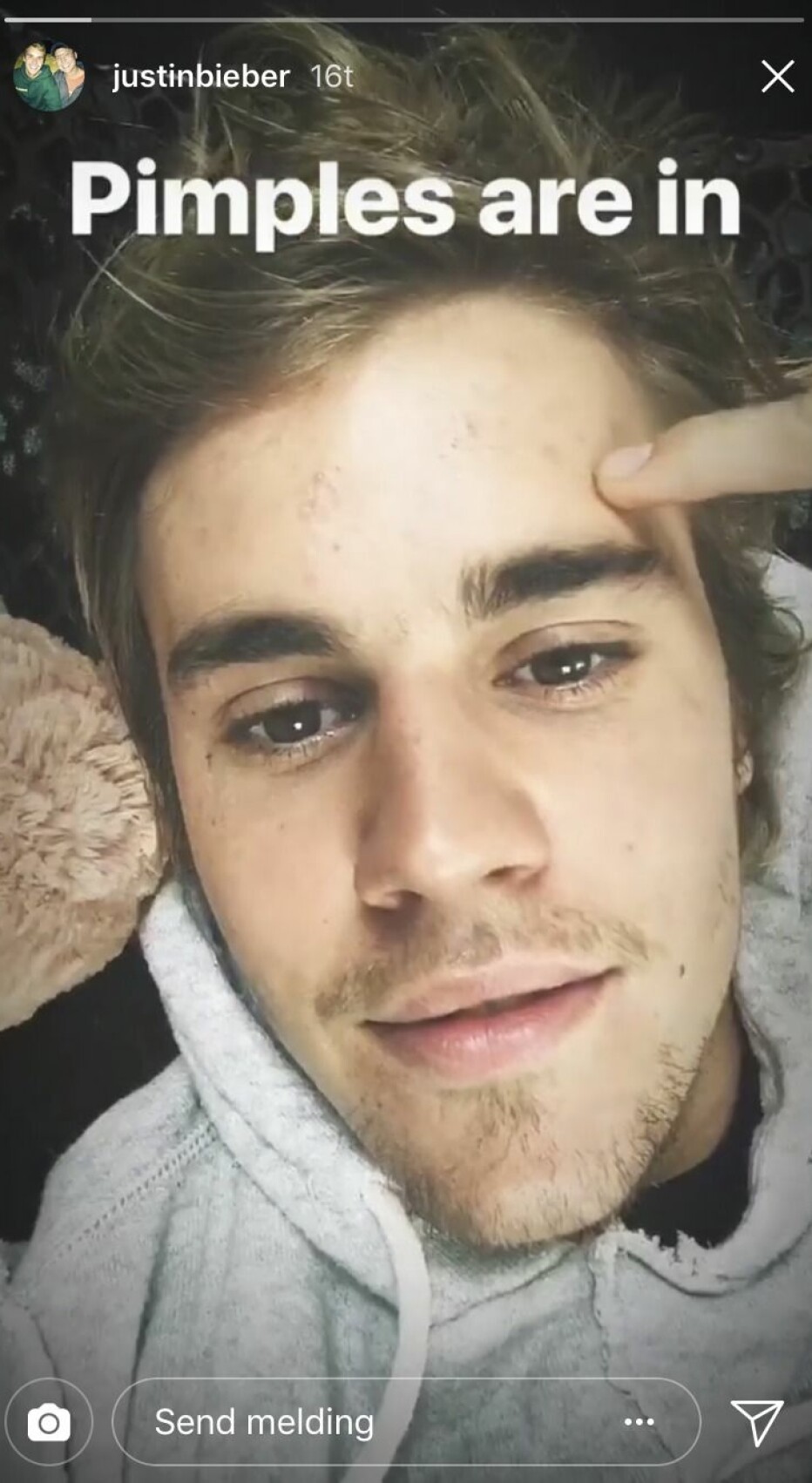 AKTIV BRUKER: Instagram stories ser ut til å ta over for Snapchat. Her deler Justin Bieber fra hverdagslivet på den populære storyfunksjonen, som nå har 400 millioner daglige brukere.