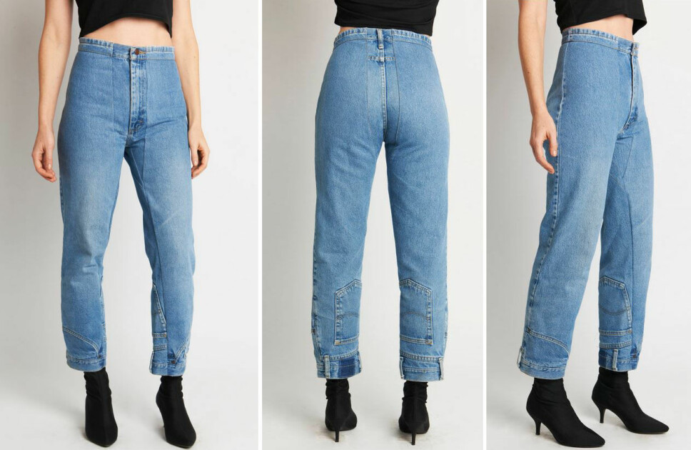 <b>TRENDY: </b>Skal vi tro denne jeans-produsenten, er det «oppned»-bukser som gjelder. Moten skal være inspirert av Netflix-suksessen «Stranger Things».