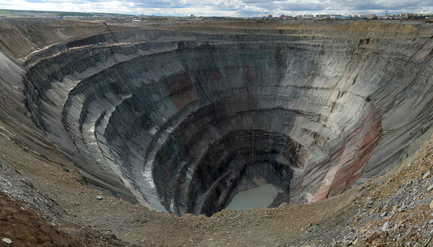 <b>GRUVE: </b>Diamantgruven Mir som ligger i Sibir.